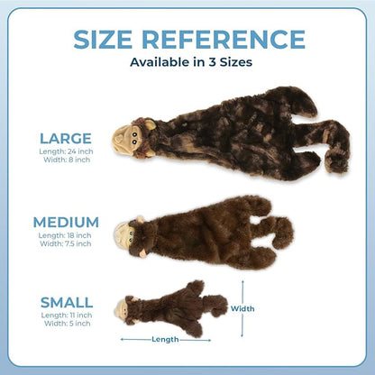 Best Pet Supplies Squeaky Dog Toys with Soft Durable Fabric for Small, Medium and Large Pets Interactive Toy for Indoor Play, Supports Active Biting and Play - Monkey, Squirrel, Medium