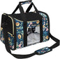 Petmolico Cat Carrier Soft-Sided Pet Bag for Small Medium Cats Puppies 16LBs - Airline Approved Pet Travel Carrier 3 Open Doors (Medium,Green Peony)