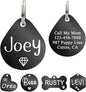 Ultra Joys Dog ID Tag, Custom Dog Tag Personalized Cat Tag, Pet ID Tag, Brushed Stainless Steel Teardrop Dog Tag Black Large