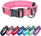 EXCELLENT ELITE SPANKER Reflective Dog Collar Classic Soft Padded Breathable Nylon Adjustable Pet Collar with Quick Release Buckle for Boy Girl Male Female Small Medium Large Dogs Training(Pink-S)