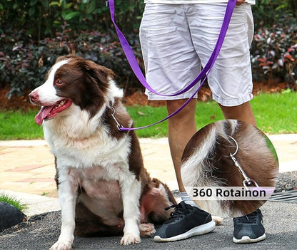 AMAGOOD Dog/Puppy Obedience Recall Training Agility Lead-15 ft 20 ft 30 ft 50 ft Long Leash-for Dog Training,Tie Out,Play,Safety,Camping (50Feet x 1Inch, Purple)