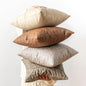 Pack of 4 Neutral Decorative Faux Leather Throw Pillow Covers 20x20 inch, Soft Modern Boho Luxury Waterproof Floor Cushion Cases, for Outdoor Lounge Sofa Couch Bed Home Decor
