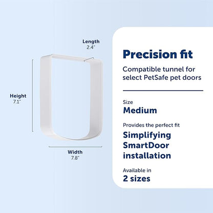 PetSafe SmartDoor Connected Pet Door Tunnel Extension - Long-Lasting Durable 2" Plastic Depth Extender - Quick No Tool DIY Setup for Interior Exterior Wall Installations - Large