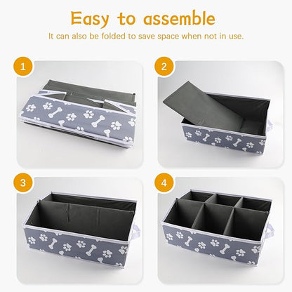 Morezi Dog treat storage organizers pet storage basket organizer great for organizing food treats snack for pet dogs cats birds animal black