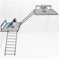 BNOSDM Large Stainless Steel Grid Platform for Parakeet 4 PCS Bird Perches Platform Parrot Stand with Climbing Ladder Bird Cage Accessories for Small to Large Bird (Screw Style-L)