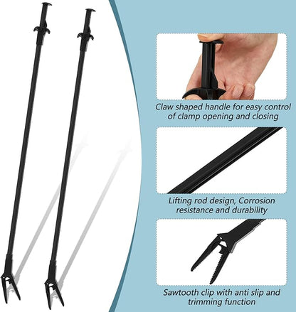 Gisafai 2 Pcs Plastic Aquarium Tongs 27 Inches Long Multi Purpose Trimming Feeding Aquarium Tools for Fresh Water Saltwater Fish Tanks Coral Plant