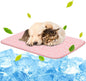 NWK Pet Cooling Mat - Ice Silk Cooling Mat for Dogs & Cats Portable & Washable Pet Cooling Blanket, Car Seats, Beds for Summer (1, Pink Cat, 20'' X 27'' X 0.3'')