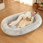 Human Dog Bed for Adults, 74"x50"x12" Giant Memory Foam Bed for Ultimate Comfort, Waterproof & Machine Washable Cover with Storage Pocket, Ideal for Sleep and Nap, Light Grey