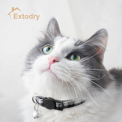 6 Pack Classic Plaid Cat Collars with Bells - Breakaway Kitten Collar and Adjustable 7-12in,Cute Kitty Collar for Girl Boy Cats,Pet Gifts,Accessories,Supplies,Stuff