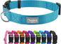 Dog Collar Light Blue Basic Dog Collars with Breathable Quick Release Nylon Pet Collar for Puppy Small Medium Large Dogs Boy