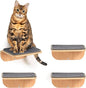 Cat Wall Shelves for Cat Wall Steps, Perch, Ladder, Wooden Floating Modern Mounted Space Saving Furniture with Scratching Cushion Removal Cover for Climbing, Jumping and Sleeping(Steps of 4)