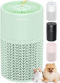 AIRROMI Pets Air Purifier for Home Allergies,Up to 660 ft². HEPA Deodorizing Activated Carbon Filter,With Fragrance Sponge for Better Sleep,Night Light,Pet Dander,Smoke,Odors,Air Cleaner A2002 Green