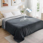LOOBANI Waterproof Blanket for Bed: Reversible Soft Flannel Queen Bed Blanket 80" x 90", Waterproof Dog Blankets for Large Dogs, Spill-Proof Cover for Furniture Protection, Movie Time, Grey