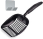 Pets First Cat Litter Scooper - Ergonomic & Easy Grip Design Deep Cleaning with A Non-Stick & No Residue Build-Up – Solid Aluminum, Waterproof - Bonus Hook - 1.75 x 13.25 x 5