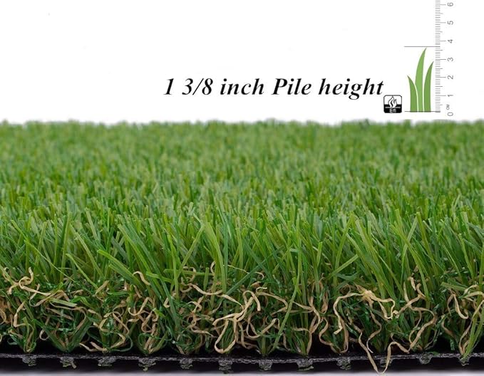 ALTRUISTIC Artificial Grass 13FTX40FT(520 Square Feet), Realistic Fake Grass Deluxe Turf Synthetic Thick Lawn Pet Turf, 1 3/8” Height, Outdoor Decor, Customized