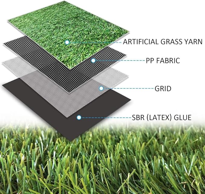 ALTRUISTIC Artificial Grass 12FTX64FT(768 Square Feet), Realistic Fake Grass Deluxe Turf Synthetic Thick Lawn Pet Turf, 1 3/8” Height, Outdoor Decor, Customized