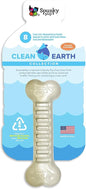 Spunky Pup Clean Earth Recycled Bone| Made in USA | Made from 100% Recycled Water Bottles, Gray