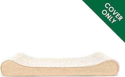 Furhaven Replacement Dog Bed Cover Ultra Plush Faux Fur & Suede Contour Luxe Lounger, Machine Washable - Cream, Giant (XXX-Large)