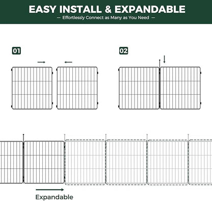 FXW MiniPaws Unleashed Dog Playpen, Expandable & Portable Design for Yard, RV Camping and Indoor Use, for Small and Medium Dogs, 32-inch 6 Panels