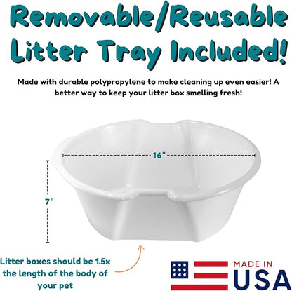 Good Pet Stuff Hidden Litter Box Planter, Decorative Cat Litter Enclosure with Carbon Filter, Artificial Plant, Easy Clean, Indoor Design, Original Round Style, Essentials Kit, Pink Coral