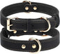 Joytale Genuine Leather Dog Collar for Large Dogs, Heavy Duty Thick Solid Leather for Power Breeds, Sturdy Adjustable Pet Collar with Metal Pin Buckle, Durable for Daily Walking, Black, XL
