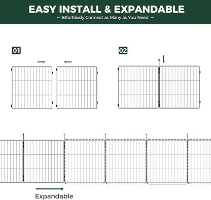 FXW MiniPaws Unleashed Dog Playpen, Expandable & Portable Design for Yard, RV Camping and Indoor Use, for Puppies and Small Dogs, 20-inch 32 Panels