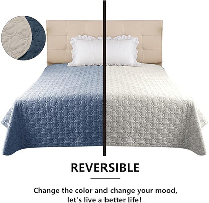 Waterproof Couch Cover for Dogs Washable, Reversible Dog Bed Blanket Pet Sofa Furniture Protector(52x82 Inch, Blue+Cream)