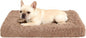 Fluffy Orthopedic Dog Beds for Small Dogs with Washable Removable Cover Dog Crate Bed Egg Crate Foam Support Plush Pet Pad Mat with Anti-Slip Bottom (30 * 20,Khaki)
