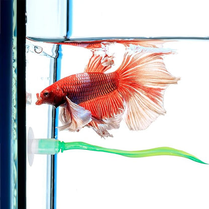 WILLBOND 2 Pcs Green Silicone Betta Fish Bed Leaf Hammock Betta Fish Tank Accessories Decorations for Aquarium Ornaments, Practical Resting Spot, No Bpa, Comfortable and Safe