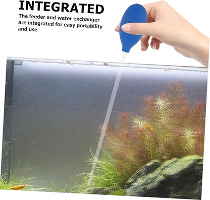 Portable Coral Feeder and Water Changer Tool for Fish Tank Easy Use Aquarium Cleaning and Maintenance Device Lightweight Siphon Pump for Healthy Aquarium Ecosystem