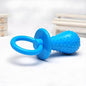 Dog Chew Toy, Blue Bell-Shaped Rubber Pacifier, Bite Resistant Training Toy for Puppies and Cats