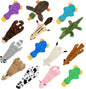Best Pet Supplies Interactive Squeaky Dog Chew Toy, Ideal Dog Toys for Chewers, Small, Medium & Large Dogs, and Fetch Lovers - Pack of 4 (Various Style-Color), Medium