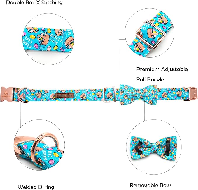 Lionheart Glory Easter Day Dog Collar with Bowtie for Large Dogs