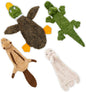 Best Pet Supplies Squeaky Dog Toys with Soft Durable Fabric for Small, Medium and Large Pets Interactive Toy for Indoor Play, Supports Active Biting and Play - 4 Figures, Large