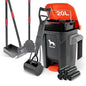 Dog Pooper Scooper, 7Pcs Set Poop Trash Can with Removable Inner Bucket, Long Handle Tray & Rake, 60 Waste Bags, Dog Waste Large Bin Waterproof for Outdoor, Backyard, Garden