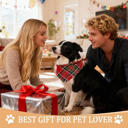 Personalized Dog Gifts Withe Name Custom Dog & Cat Bandana Personalized Pet Neckwear Dogs Costume Accessories for Small Medium Large Dogs Cats Birthday Valentines Day Gifts