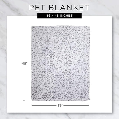 Bone Dry Embossed Bone Print Pet Blanket, Pink, 36x48"