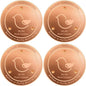 Bird Bath Copper Disk(4-Pack), 4.2" Large Surface Area, Covers 20% More Water Than Standard, Safe & Clean Birdbaths All Year Round, Fits Most Backyard Birdbaths