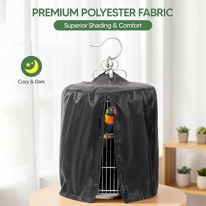 Bird Cage Cover Birdcage Cover Protector Washable Sunproof Dustproof Windproof for Lovebirds Parrot Budgies Home Use Indoor, 38cmx46cm