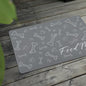Le courant Dog Bowl Mats for Feeding, Cat Feeding Mat, Non-Slip Super Absorbent,No Stains Quick Dry Dog Water Dispenser.for Messy Drinkers.Easy Clean.Grey.Bone Printing-15.7x23.6 in