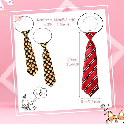 Reginary 50 Pcs Large Dog Neck Ties Bulk, Adjustable Pet Collar Grooming Neckties for Medium Large Dogs Wedding Daily Wearing Birthday Holiday Party Gift Favor Neck Accessories
