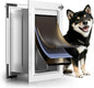 3-Flap Insulated Aluminum Doggy Door for Walls, Heavy-Duty Telescoping Pet Door with Dual Security Locks & Magnetic Flaps, Closing Panel, Medium, Pets Up to 45 LB
