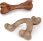 Nylabone Gourmet Style Femur & Wishbone Strong Chew Toy for Puppies, Puppy Teething Toy, Bacon & Peanut Butter Flavor, Small Dogs - Up to 25 Ibs, 2 Pack