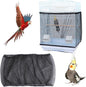 Bird Cage Seed Catcher - Adjustable Netting Cover Guard Skirt for Parrot Parakeet Macaw Round Square Cages - Black