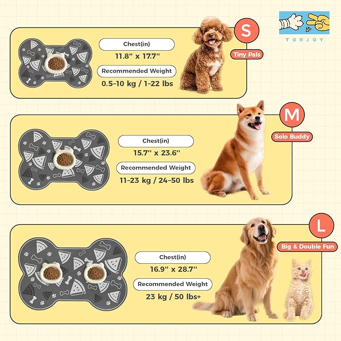 Dog Food Mat, 0.15” Thickened Super Absorbent Pet Feeding Mat for Food and Water, Fruit Donut Pattern Cat Placemat, Quick Dry Non-Slip Dog Bowl Mat, Water Splash Proof（Large Watermelon Grey）