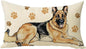 German Shepherd Dog Lumbar Decorative Throw Pillow Cover 12 x 20, Rectangular Paw Prints Outdoor Home Decor Pet Owner Lover Gift, Sofa Couch Cushion Case Housewarming Gifts