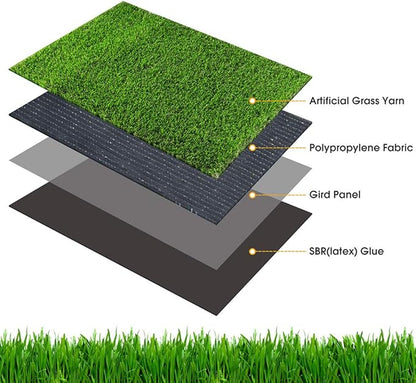 Artificial Grass, Professional Dog Grass Mat, Potty Training Rug and Replacement Turf Outdoor Rug Patio Lawn Decoration, Easy to Clean with Drainage (39.4 x 31.5 inch)