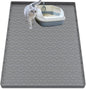 Cat Litter Mat for Litter Box, Silicone Large Cat Litter Trapping Mat - 40x28 in, Waterproof & Non-Slip, Durable & Easy Clean, Gray