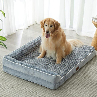 BFPETHOME Orthopedic Dog Bed for Large Dogs-Big Waterproof Sofa Dog Bed with Removable Washable Cover, Washable Pet Bed with Waterproof Lining and Nonskid Bottom,Pet Bed for Large Dogs (Pack of 2)