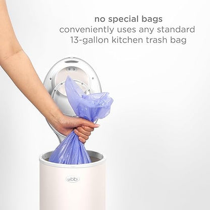 Ubbi Steel Diaper Pail, Odor Locking, No Special Bag Required, Award-Winning, Registry Must-Have, Ivory